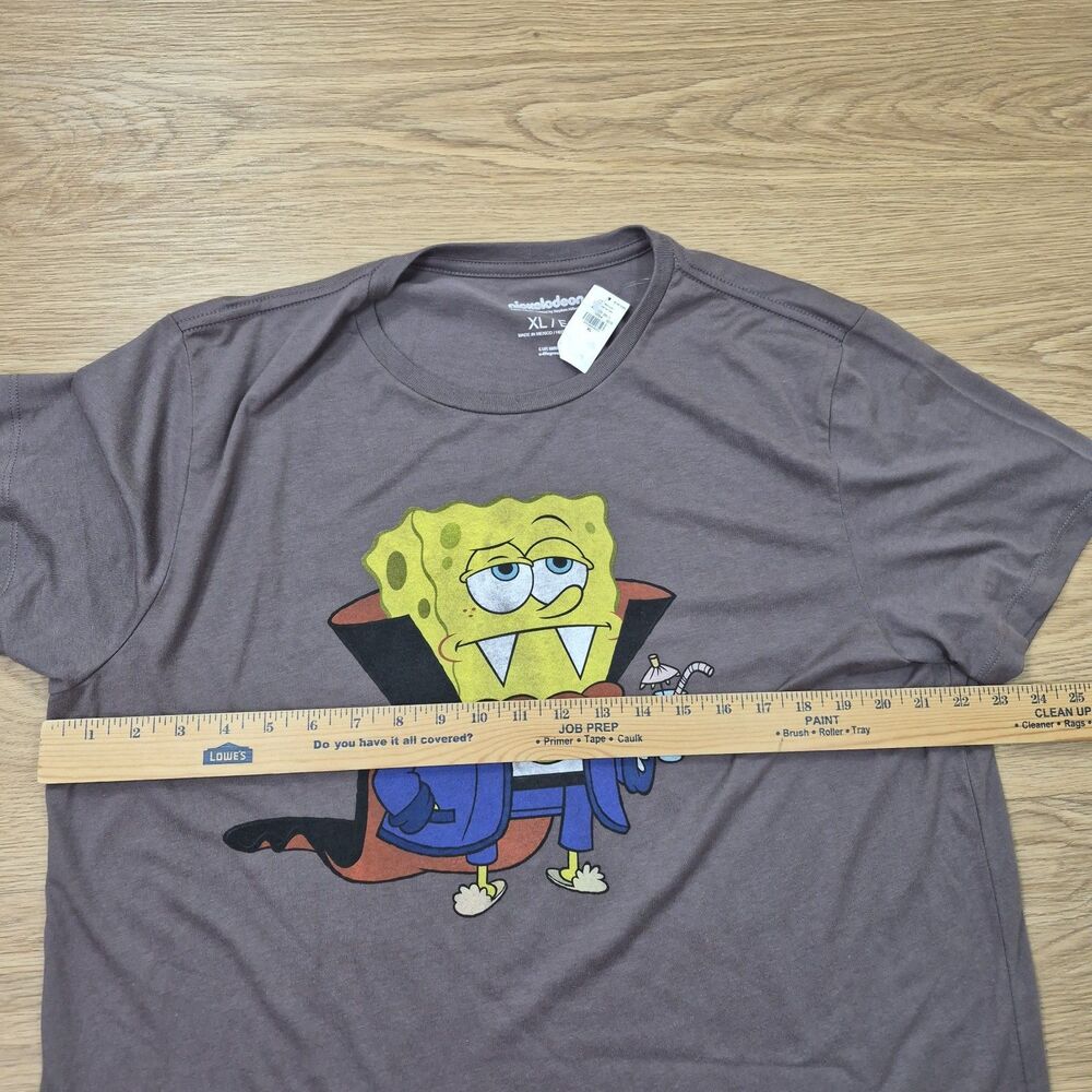 SpongeBob SQUAREPANTS Adult T-Shirt Nickelodeon Mens XL Cocktail Drink Print NEW - Picture 7 of 10